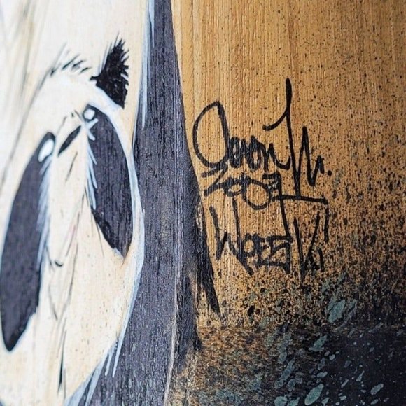 PANDA KING Original Painting & Sketch by Aaron WOES MARTIN a.k.a ANGRY WOEBOTS - Picture 3 of 12